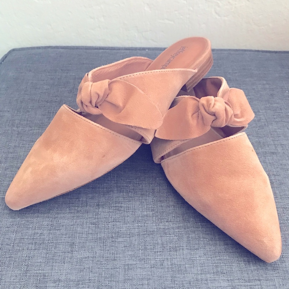 Wmns 7 Jeffrey Campbell dusty rose mules